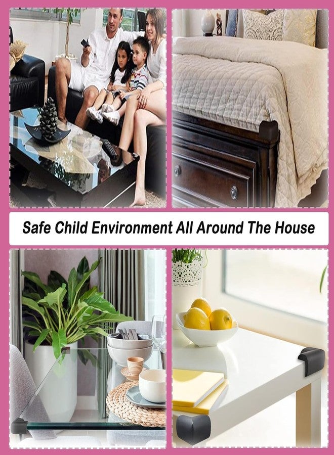 RIPIENO Baby Proofing Thick Corner Guard for Baby Safety,Pre-Taped Edge Guard, Furniture Corner Cushion Edge Guard Protectors, Non Toxic, BPA Free 8 pcs (Brown) - Image 3