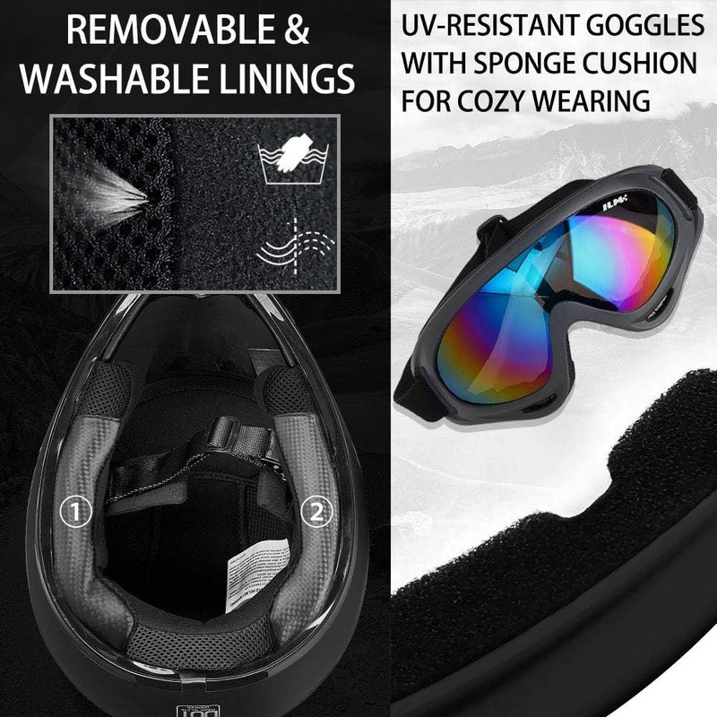 ILM Youth Kids ATV Motocross Helmet with Goggles and Sports Gloves - DOT Approved - Image 4