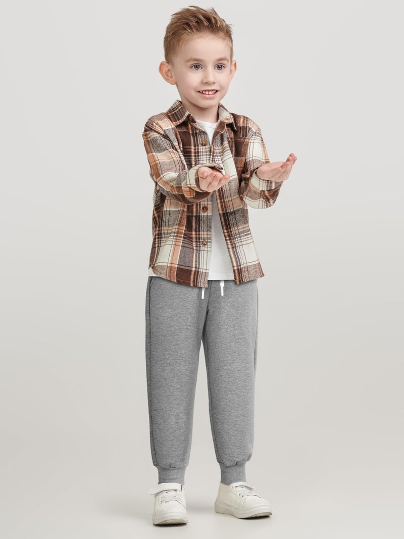 Resinta 5 Pack Toddler Boys Sweatpants Athletic Pull-On Pants with Drawstring and Pockets Boys Active Cotton Jogger Pants - Image 3