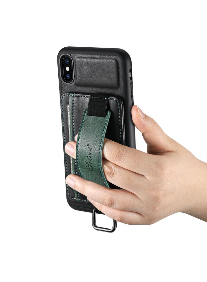 Suteni H13 Card Wallet Wrist Strap Holder PU Phone Case For iPhone XS Max - Image 5