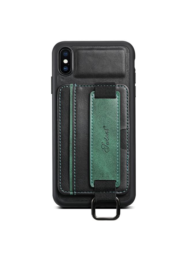 Suteni H13 Card Wallet Wrist Strap Holder PU Phone Case For iPhone XS Max - Image 2