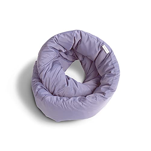 Huzi Infinity Pillow - Home Travel Soft Neck Scarf Support Sleep (Purple) - Image 1