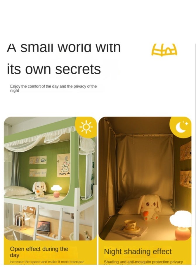 Y&D - Bed Canopy Tents Curtain Blackout Curtain Single Bed Tent Curtain Student Shading Cloth Bed Canopy Mosquito Net Student Sleep Privacy Protection - Image 1