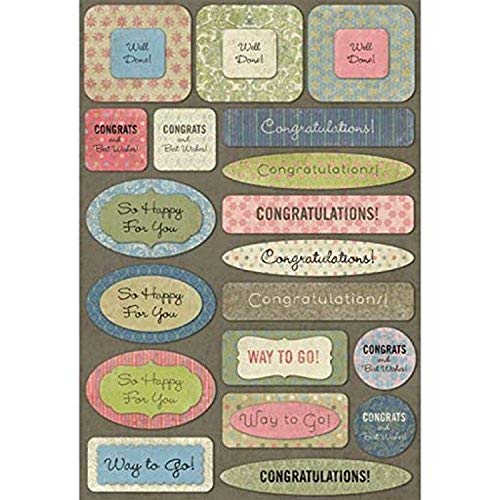 Karen Foster Design KAREN FOSTER 5-1/2 Inch by 9 Inch Cardstock Stickers, Congratulations - Image 1
