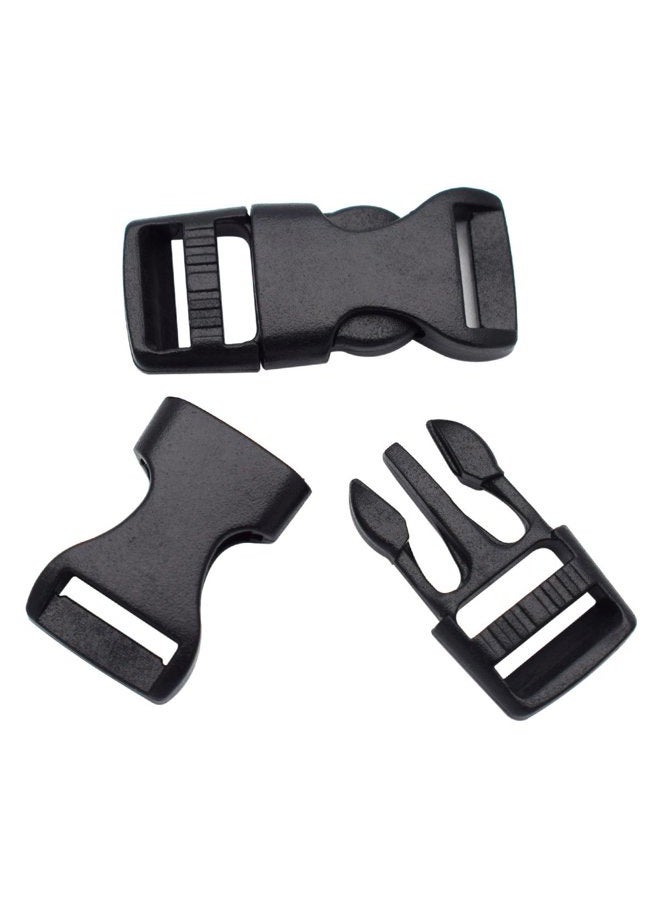 KEEJEA 15 Pack 1/2 inch Mini Buckle Adjustable Webbing Buckles 12mm Flat Side Release Buckles for Paracord Bracelet/Backpack Straps/Pet Collar - Image 2