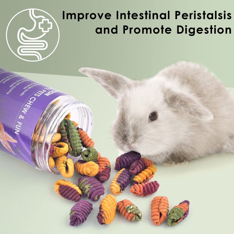 ERKOON Chinchilla Treats, Chew Toys for Teeth for Rabbit Guinea Pig Gerbil Rat Dwarf Hamster(Small Size) - Image 4