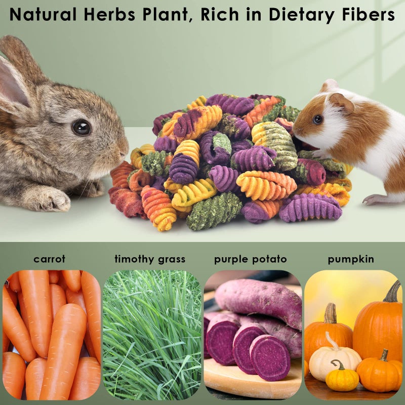 ERKOON Chinchilla Treats, Chew Toys for Teeth for Rabbit Guinea Pig Gerbil Rat Dwarf Hamster(Small Size) - Image 2