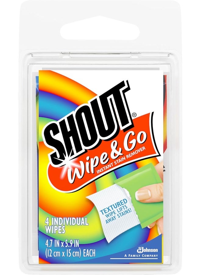Shout Wipes, Wipe and Go Instant Stain Remover - Image 1