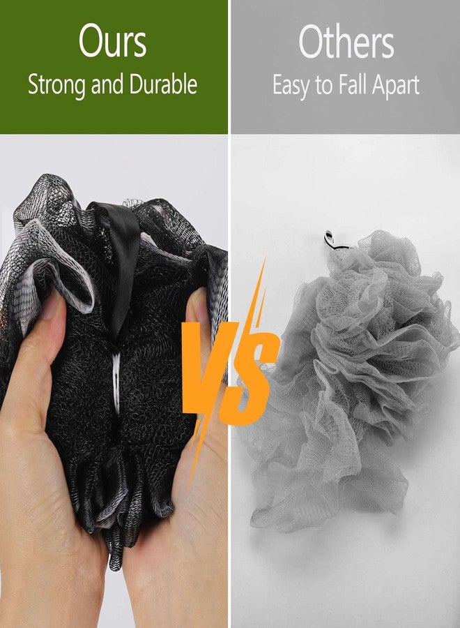 BTYMS 75g/Pc Premium Bath Pouf Loofah Sponge XL- 6 Pcs Soft & Fluffy Mesh Pouf Body Scrubber for Gentle Exfoliating - Image 3