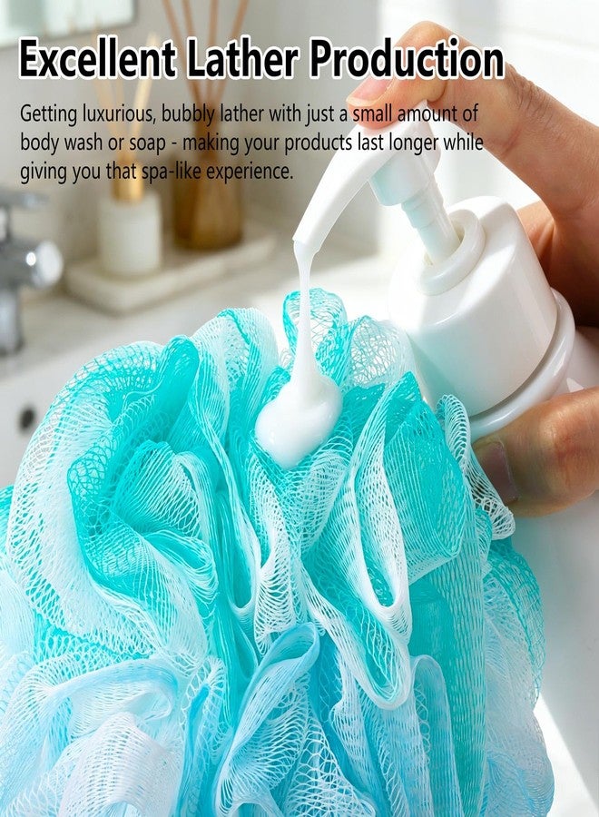 BTYMS 75g/Pc Premium Bath Pouf Loofah Sponge XL- 6 Pcs Soft & Fluffy Mesh Pouf Body Scrubber for Gentle Exfoliating - Image 2