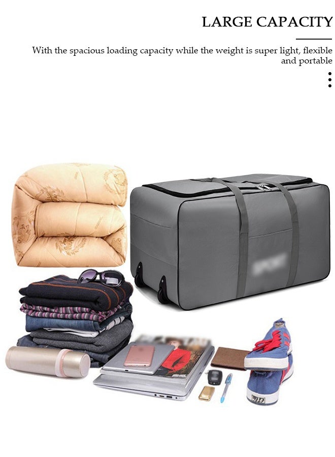 DUNISO Foldable Rolling Duffel Bag with 2 Wheels, Light Weight Travel Duffel bag with Large Loading Capacity, Inch Durable Travel Luggage Bag- Rugged, Collapsible Carry On Luggage Bag for Travel Camping Sports - Image 5