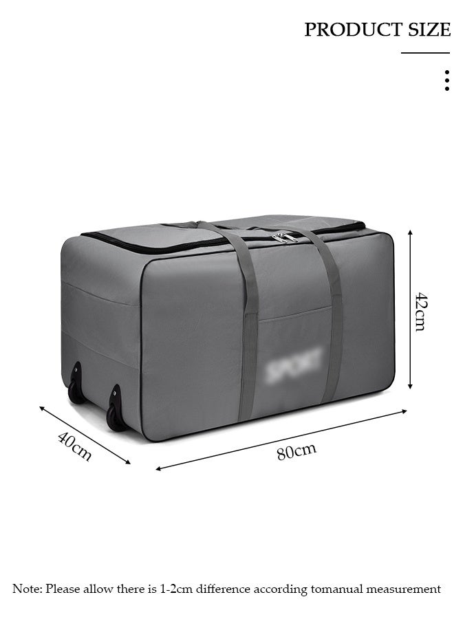 DUNISO Foldable Rolling Duffel Bag with 2 Wheels, Light Weight Travel Duffel bag with Large Loading Capacity, Inch Durable Travel Luggage Bag- Rugged, Collapsible Carry On Luggage Bag for Travel Camping Sports - Image 4