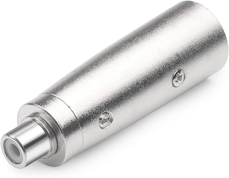 fdealz [ 1 Piece ] XLR Male to RCA Female Adapter, Female RCA to XLR Male Adapter XLR to RCA Converter with Microphone Connector Gender Changer Audio Coupler Connector - Image 2