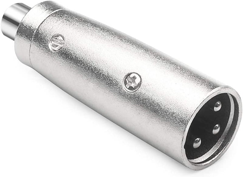 fdealz [ 1 Piece ] XLR Male to RCA Female Adapter, Female RCA to XLR Male Adapter XLR to RCA Converter with Microphone Connector Gender Changer Audio Coupler Connector - Image 1