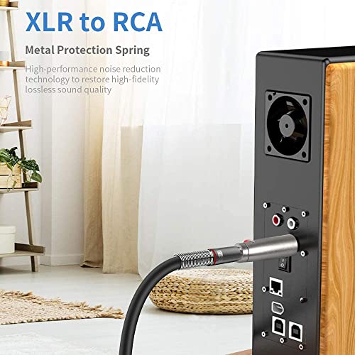 fdealz [ 1 Piece ] XLR Male to RCA Female Adapter, Female RCA to XLR Male Adapter XLR to RCA Converter with Microphone Connector Gender Changer Audio Coupler Connector - Image 3