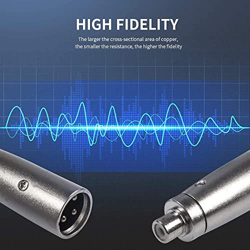 fdealz [ 1 Piece ] XLR Male to RCA Female Adapter, Female RCA to XLR Male Adapter XLR to RCA Converter with Microphone Connector Gender Changer Audio Coupler Connector - Image 4