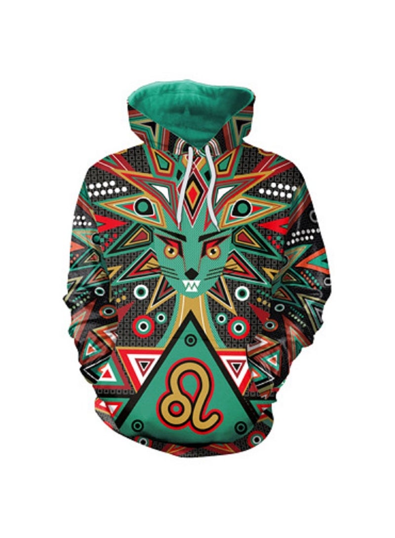 Loquat Single Piece Digital Printed Hooded Long Sleeved Sweater  - Image 1