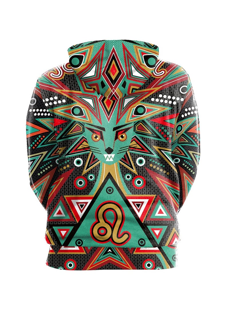 Loquat Single Piece Digital Printed Hooded Long Sleeved Sweater  - Image 2