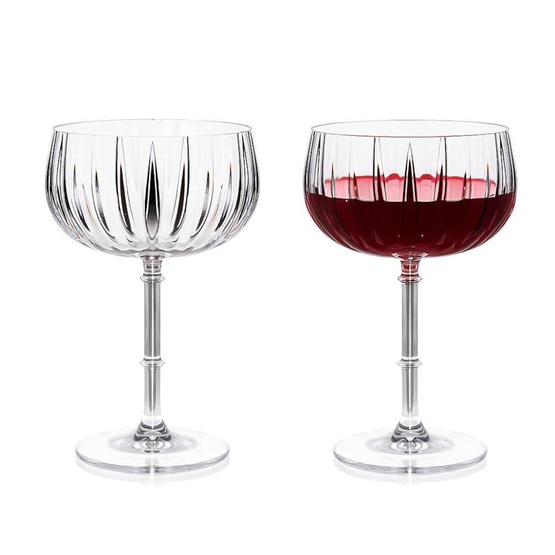 LEMONSODA Rims OrientCoupe Wine Glasses  100 Real Crystal Glass  Leadfree Dishwasher Safe 100 Crystal Luxury Cocktail Glass  Extra Durable  Set of 212oz