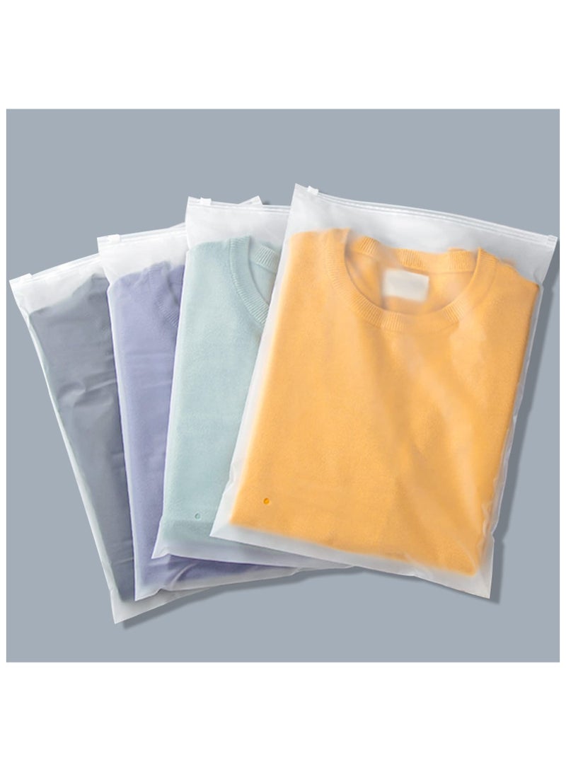 Svaldo Swimsuit Bags, 50PCS 12x16 inch Poly Plastic Bag for Clothes, Frosted Ziplock Bags for Packing Selling Apparel Organization, Custom T-Shirts, Pillowcases, with Vent Holes, 3 Mil