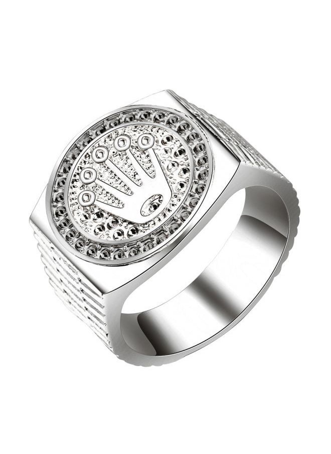 NIBEMINENT - 18 Karat White Gold Crown Ring - Image 1