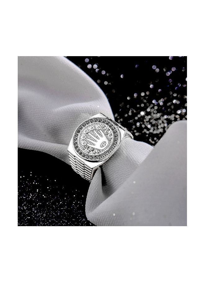 NIBEMINENT - 18 Karat White Gold Crown Ring - Image 1