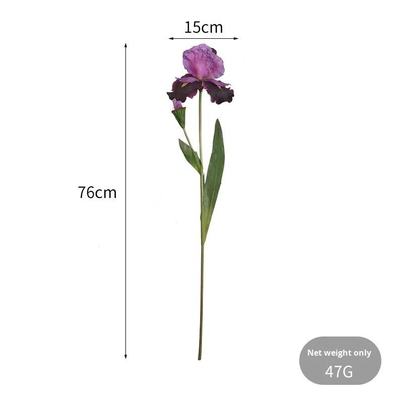 Y&D Artificial Silk Iris Flowers Long Stem - Living Room Decor, Window Display Props, Valentine's Day Arrangement, Handmade Soft Furnishings - Image 4