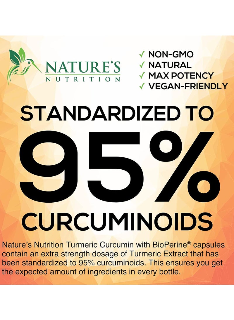 Nature's Nutrition - Turmeric And Ginger Supplement With Bioperine 1950 Mg 240 Capsules - Image 1