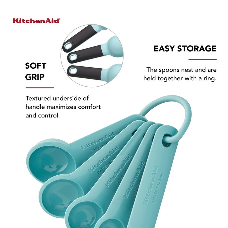 KitchenAid Measuring Spoons, Set Of 5, Aqua Sky - Image 5