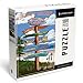 Lantern Press Long Beach Island New Jersey Destinations Sign 1000 Piece Jigsaw Puzzle for Adults Made in USA with Reference Poster - Image 2