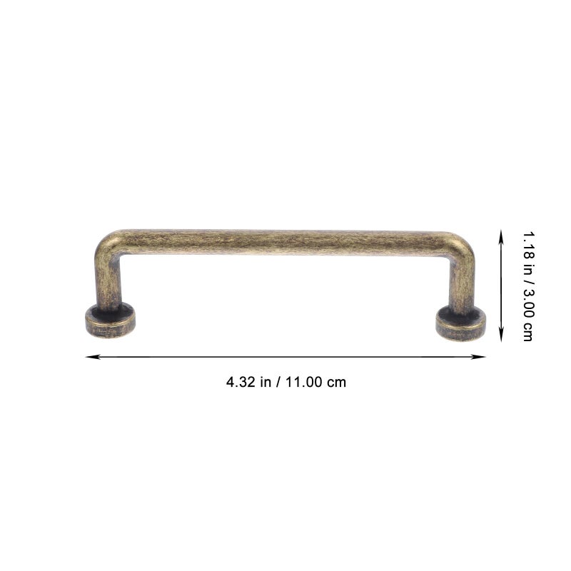 Antique Bronze Cabinet Door Handles Pulls Set 96mm Hole Spacing for Wardrobe Kitchen Furniture - Image 3