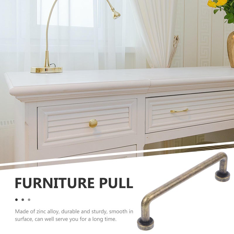 Antique Bronze Cabinet Door Handles Pulls Set 96mm Hole Spacing for Wardrobe Kitchen Furniture - Image 4