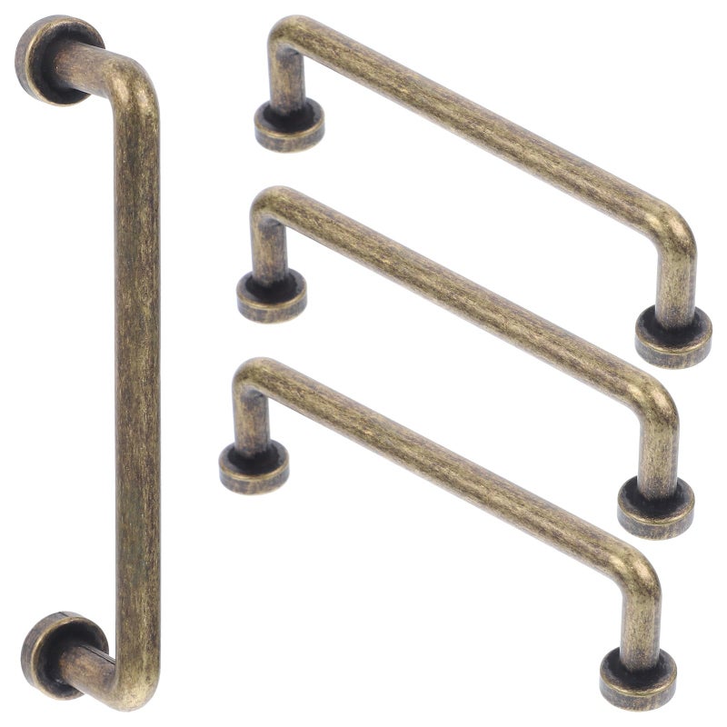 Antique Bronze Cabinet Door Handles Pulls Set 96mm Hole Spacing for Wardrobe Kitchen Furniture - Image 2
