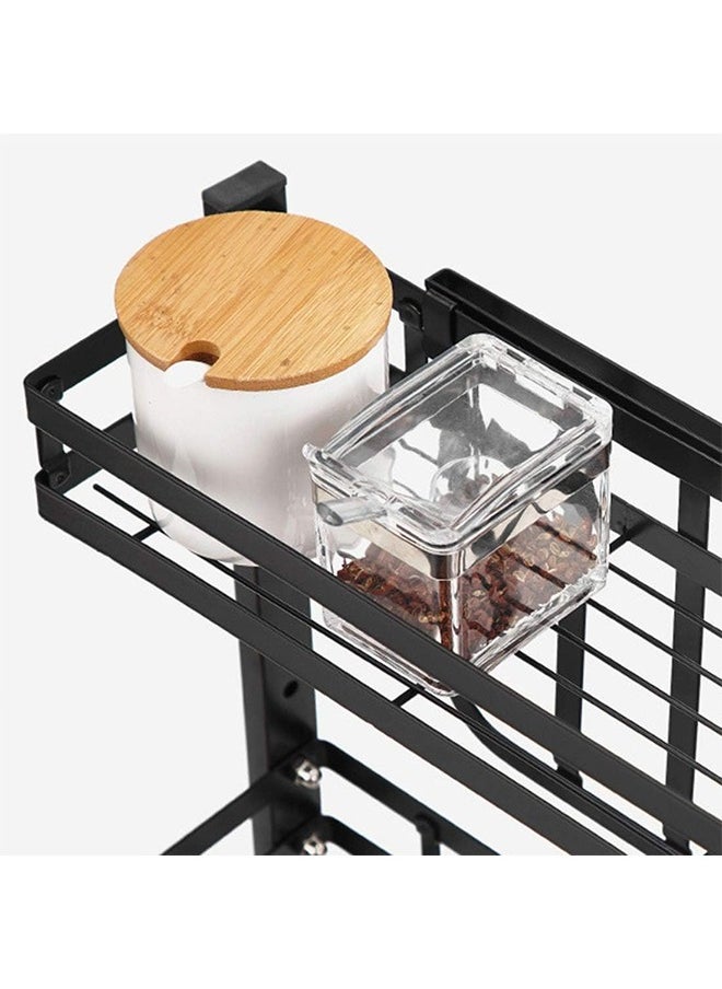 RollsTimi  2-Tier Kitchen Spice Storage Rack Organizer Black ‎42.2x24.2x9.2cm  - Image 3