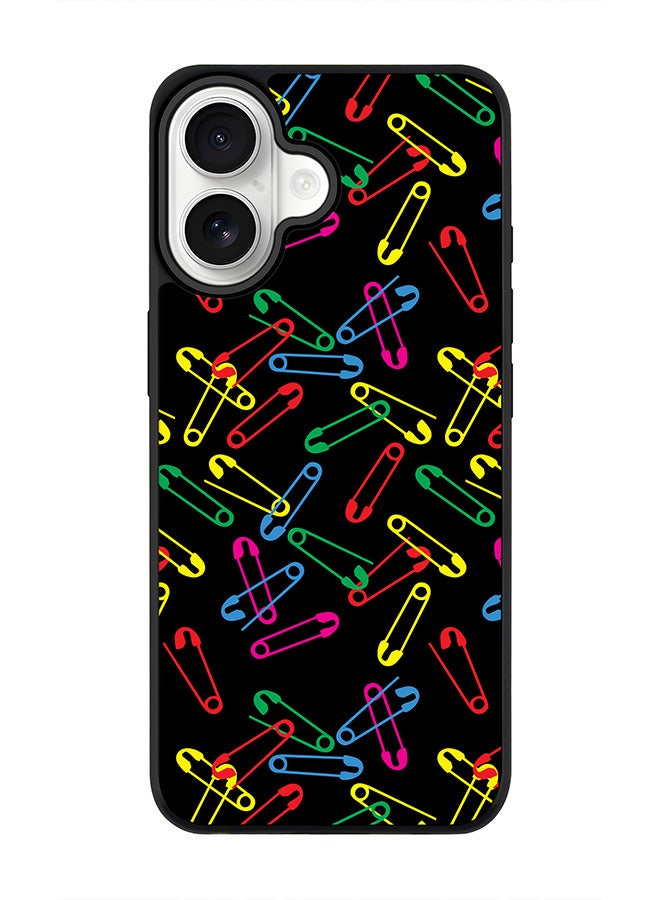 Stylizedd iPhone 17 Case, [Compatible with MagSafe] Slim Magnetic cover Phone Case iPhone 17 -Safety Pins - Image 1
