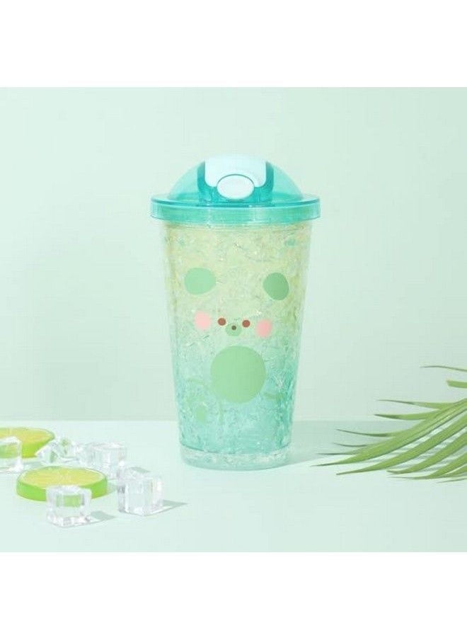 TEMSON - Sipper Bottle For Kids Sipper Water Bottle With Straw Cute Sipper Water Bottle For Kidsantileak Cartoon Kids Sipper For Kids Sipper For Girls 390 Ml(Czmx10016) (Brown) - Image 1