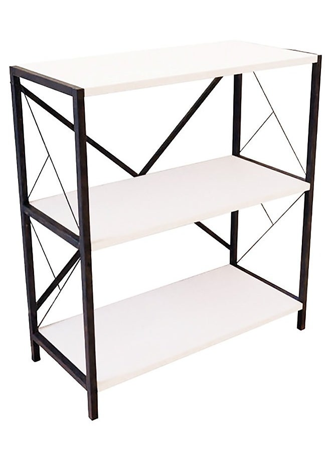 AGD - Modern Console Table, Coffee Corner Table, Side Table for Entryway and Living Room to Display and Organize Your Needs, White, White/Black - Image 1