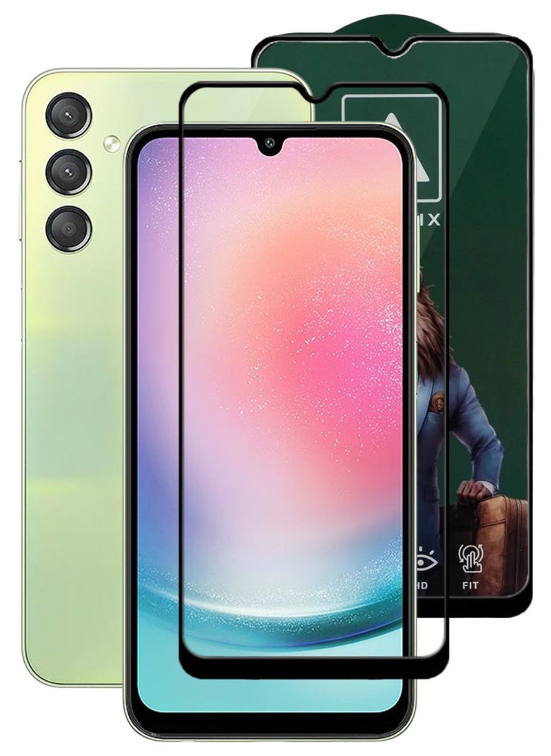 ACLIX Antistatic ESD Dustproof Premium Quality High Definition Tempered Glass Screen Protector Designed For Samsung Galaxy A24 4G - Image 1