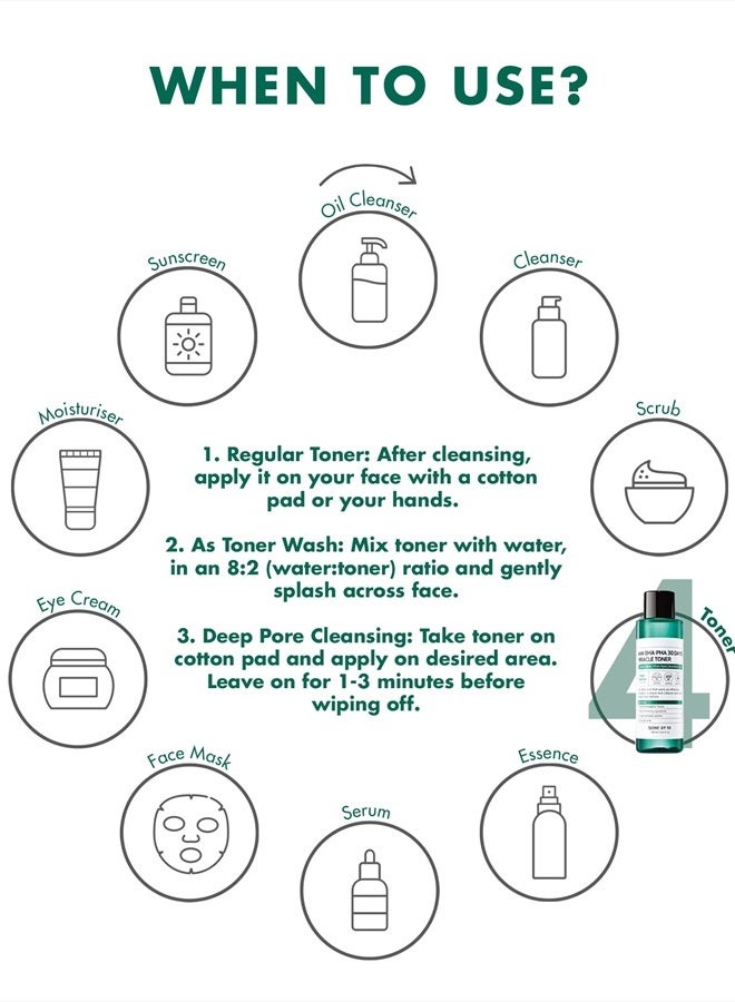 Some by Mi AHA BHA PHA 30 Days Miracle Toner - 30 ml - Mild Exfoliating Daily Facial Toner Clear 30 ml (Pack of 1)ml - Image 5