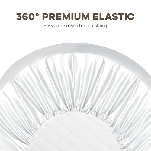 Pro Goleem Satin Bassinet Sheet 2 Pack Great for Baby Hair Soft Silk Feeling Sheet for Cradle or Bassinet Pad＆Mattress for Boys and Girls Gift for Newborn and Infant White and Gray - Image 5