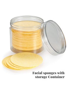 50-Count Compressed Facial Sponges With Storage Container, For Facial Cleansing, Reusable Makeup Remover, Portable, Suitable For Travel, Yellow - pzsku/Z02D30487C82F46D8A78FZ/45/_/1730894563/65c29f4a-31cb-4a6c-9b32-ae317eb88968