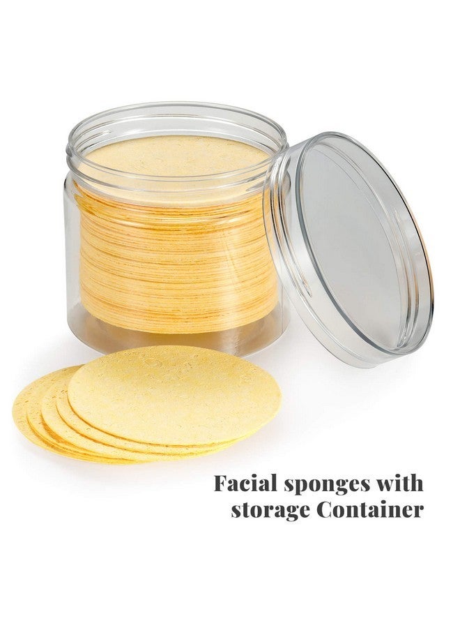 GAINWELL 50-Count Compressed Facial Sponges With Storage Container, For Facial Cleansing, Reusable Makeup Remover, Portable, Suitable For Travel, Yellow - Image 5