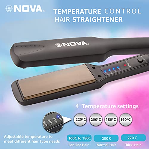 Nova نوفا NHS 860 مكواة فرد الشعر (أسود) - Image 2