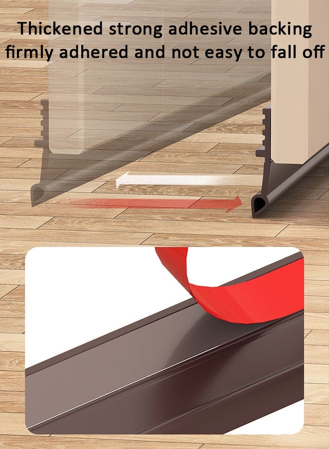 XiuWoo Door Draught Strip, 100 cm Length Door Seal for Exterior & Interior Doors, Door Bottom Draft Blocker Dust and Noise Insulation (Grey) - Image 4