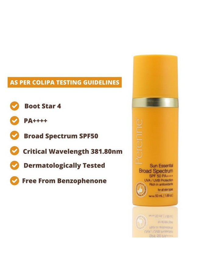 Perenne Sunscreen Gel Cream Combo SPF 50 PA++++ | Broad Spectrum UVA & UVB Protection | Non-Sticky, Anti-Tanning, Anti-Ageing | For All Skin Types | Men & Women | 50gm x 2 - Image 5