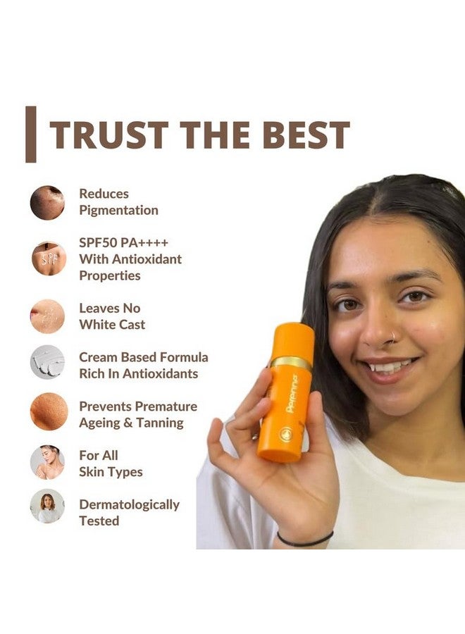 Perenne Sunscreen Gel Cream Combo SPF 50 PA++++ | Broad Spectrum UVA & UVB Protection | Non-Sticky, Anti-Tanning, Anti-Ageing | For All Skin Types | Men & Women | 50gm x 2 - Image 2