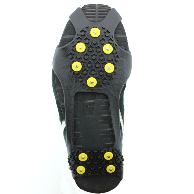 ODIER Ice Cleats Grippers for Shoes and Boots - 24 Teeth Crampons With 10 Tiny Spikes for Walking on Snow and Freezing Mud (10-Teeth-B, M (2024)) - Image 1