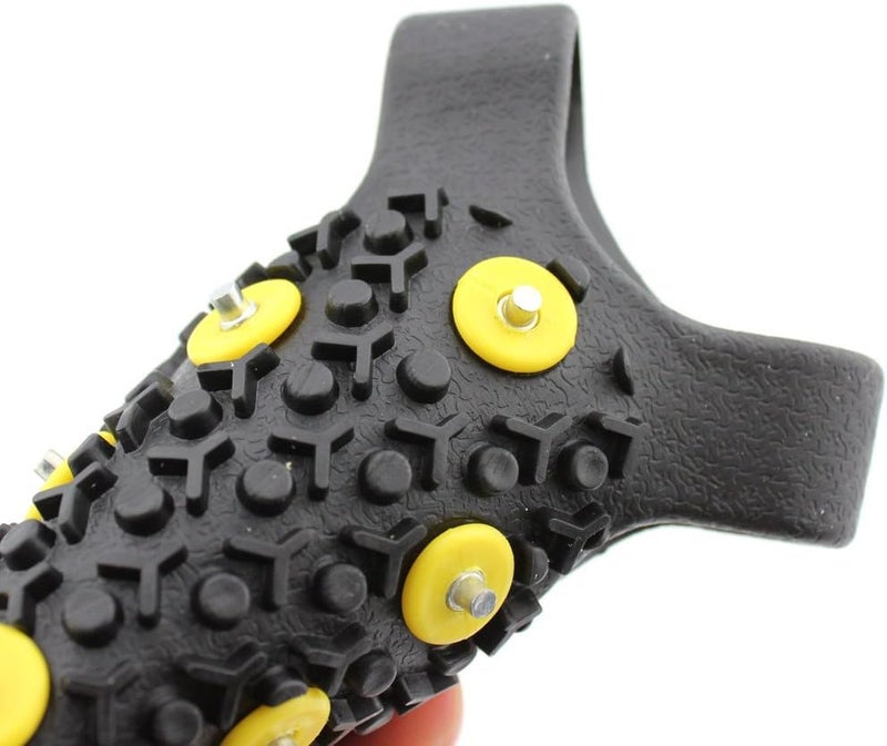 ODIER Ice Cleats Grippers for Shoes and Boots - 24 Teeth Crampons With 10 Tiny Spikes for Walking on Snow and Freezing Mud (10-Teeth-B, M (2024)) - Image 2