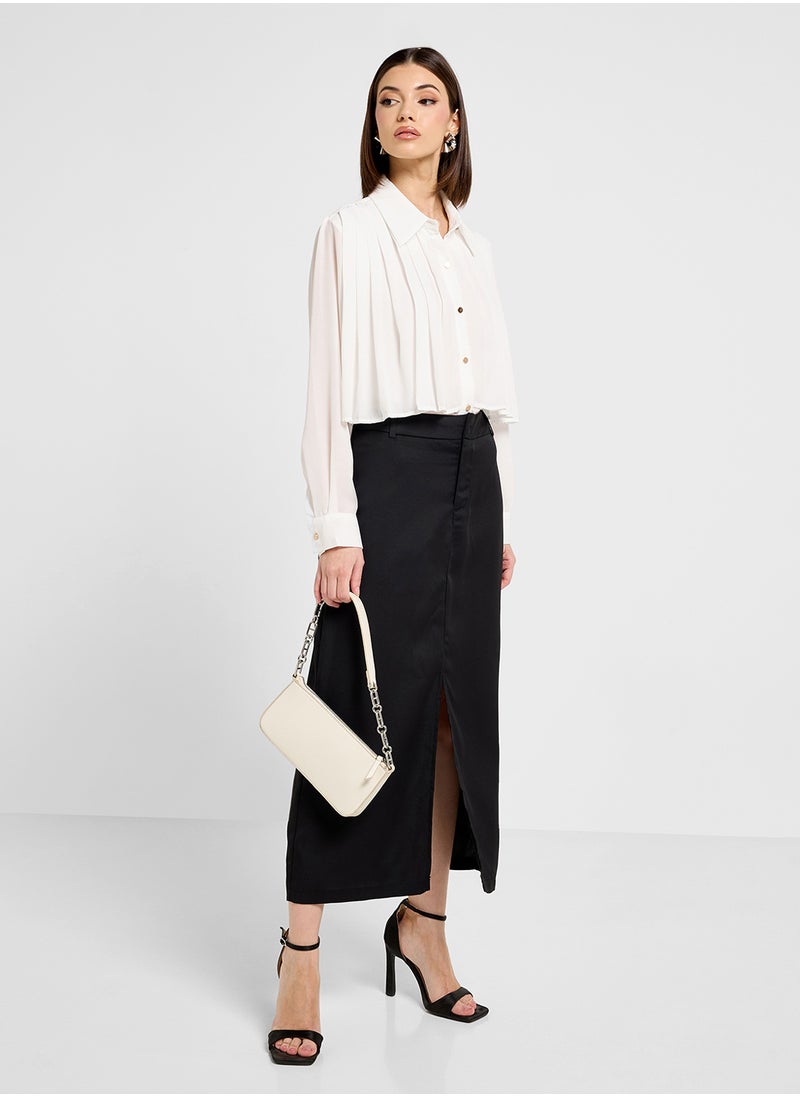 ELLA Pencil Skirt With Front Slit  - Image 2