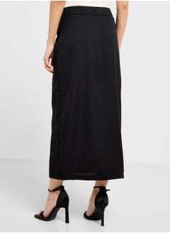 ELLA Pencil Skirt With Front Slit  - Image 3